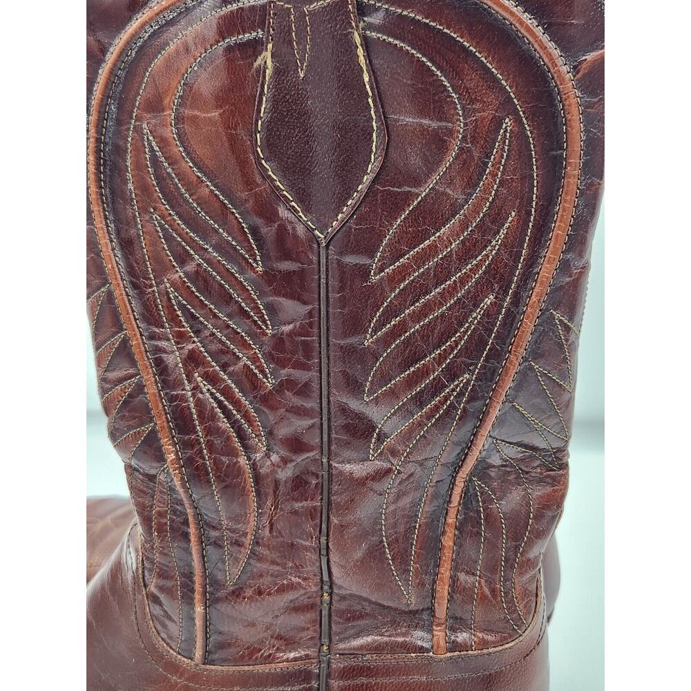 Vintage Dan Post Brown Cowboy Western Boots 6683 Mens Sz 9 D - Picture 4 of 15